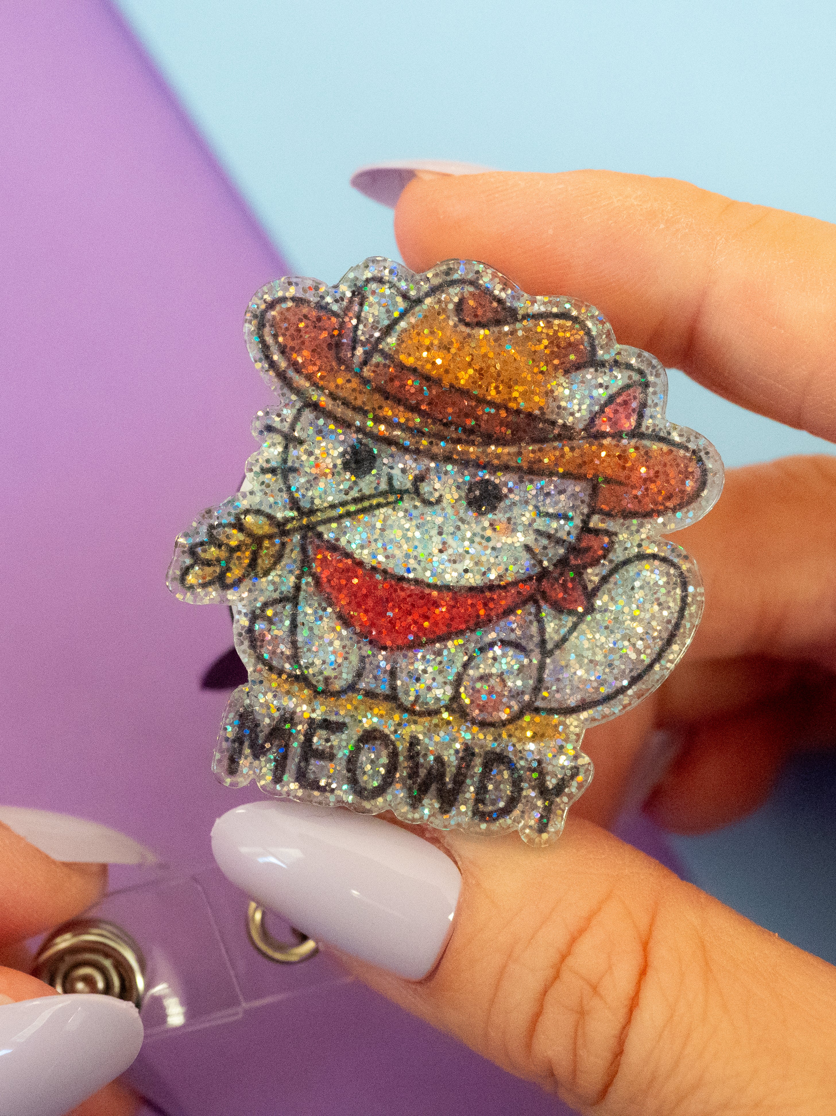 Meowdy Pop Topper - Acrylic - Make it Sparkle - Topperswap