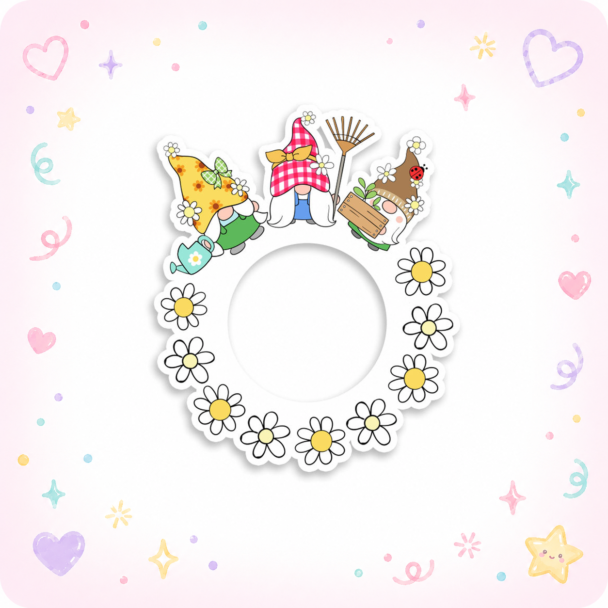 Springtime Fun Gnome Swapfinity Swapper Frame - - Topperswap