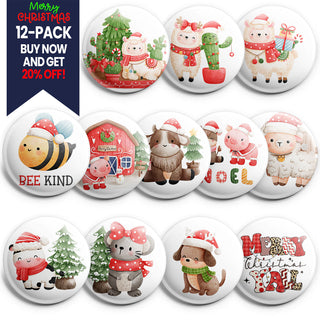 Santa's Farm Animal Topper 12-Pack (Save 20%)