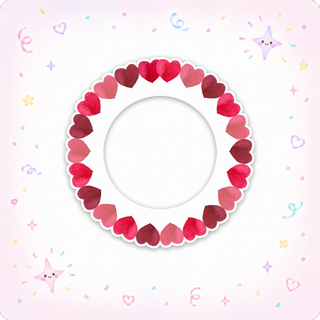 Watercolor Hearts Swapfinity Swapper Frame