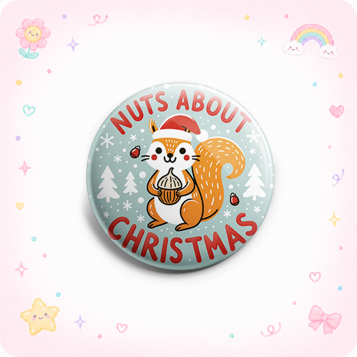 Nuts About Christmas Squirrel Topper - - Topperswap