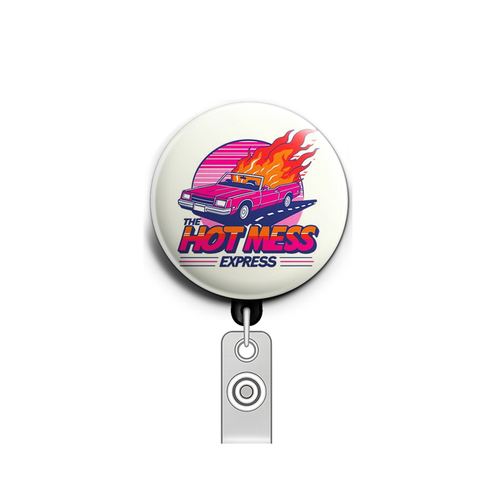 Hot Mess Express Swapfinity Retractable ID Badge Reel - - Topperswap