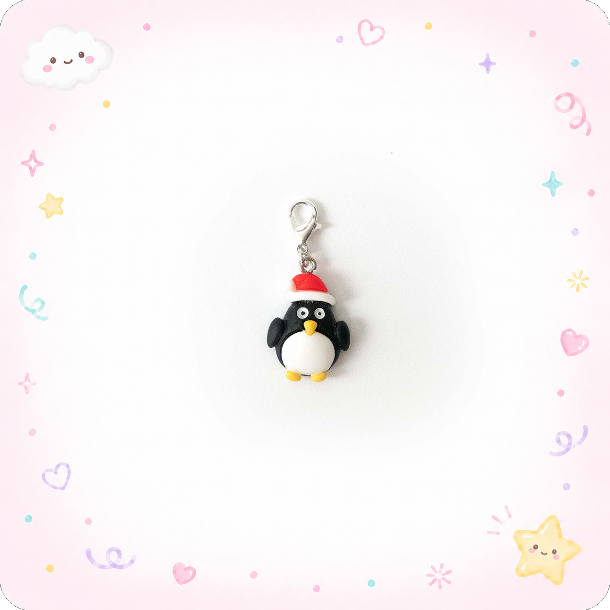 Petite Penguin Charm Badge Reel Add-on - - Topperswap