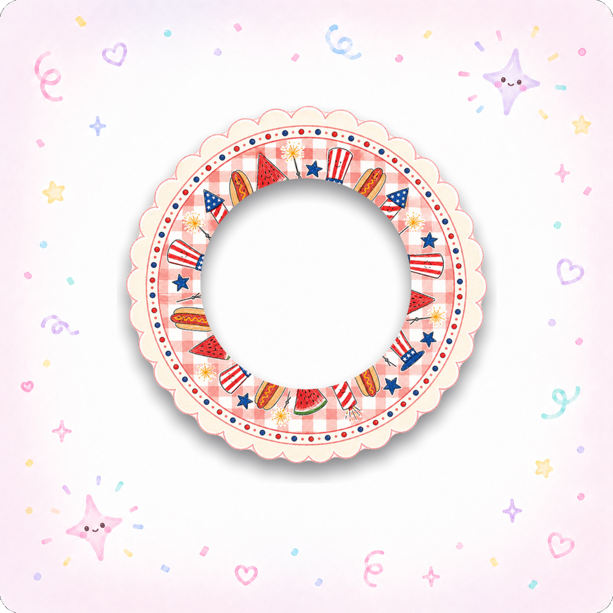 patriotic food characters Swapper Frame - - Topperswap