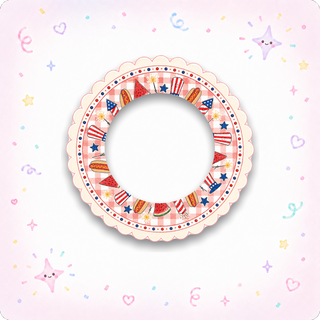 patriotic food characters Swapper Frame