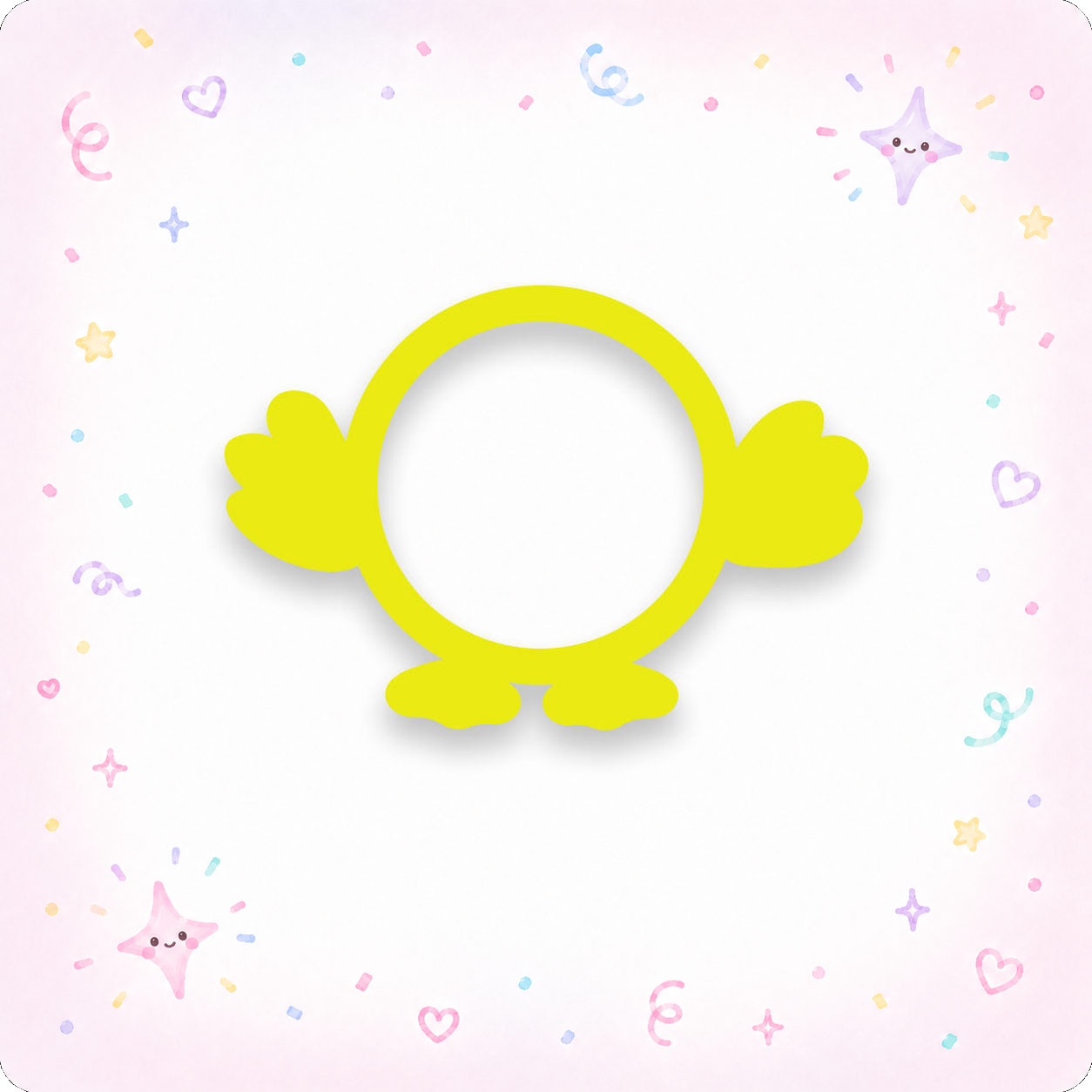 Cute Little Feet & Hands Swapfinity Swapper Frame - Yellow - - Topperswap
