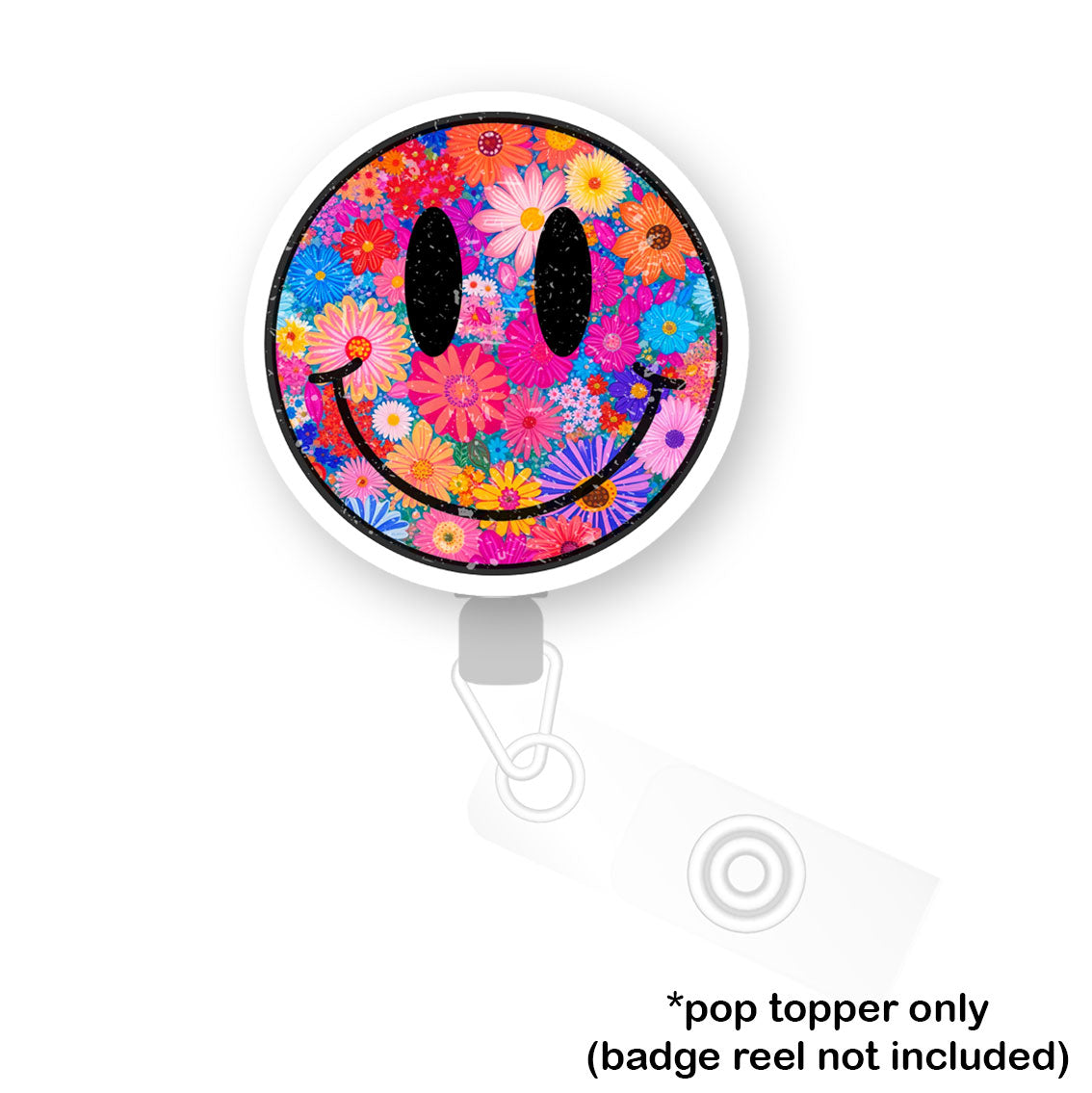 Flower Power Smile Pop Topper - - Topperswap