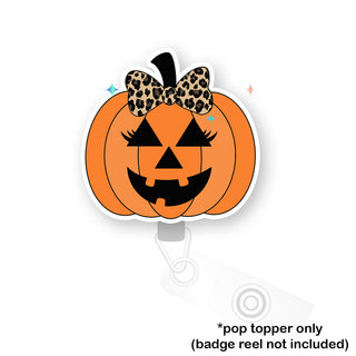 Leopard Glam Pumpkin Pop Topper