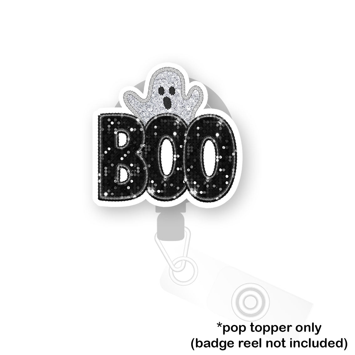 Boo-tiful Glitter Ghost Pop Topper - Flex - Matte - Topperswap