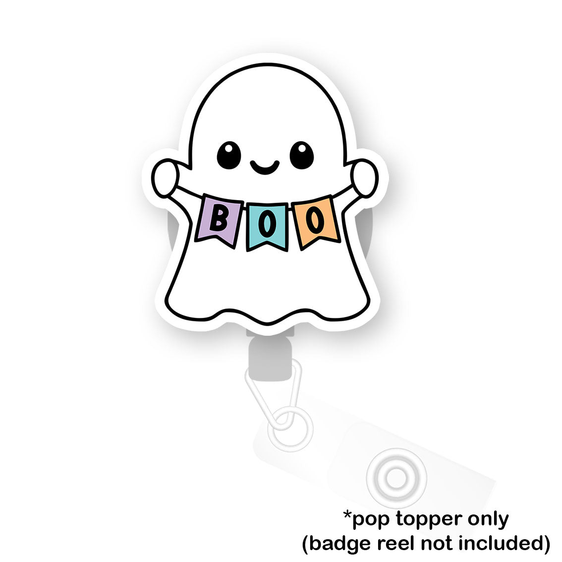 Boo-tiful Banner Ghost Pop Topper - Flex - Matte - Topperswap