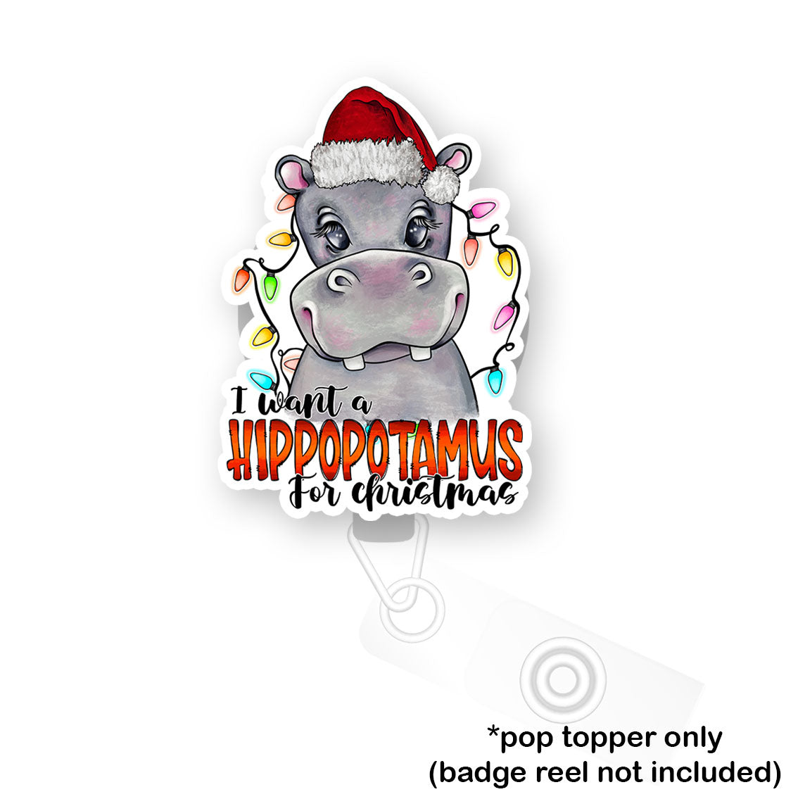 Hippo Christmas Pop Topper - Classic Shine - Topperswap