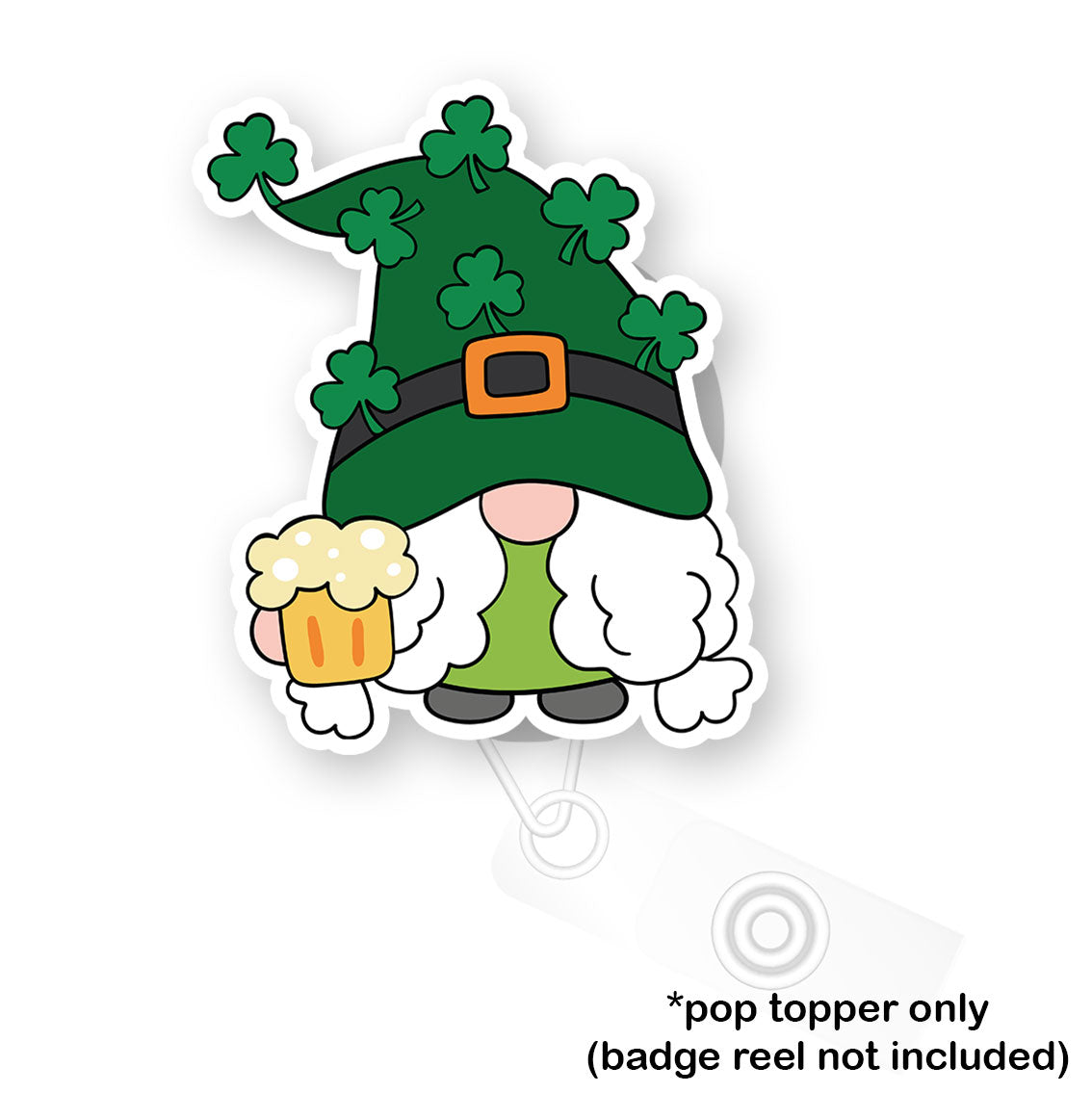 Happy St. Patrick’s Gnome Beer Pop Topper - - Topperswap