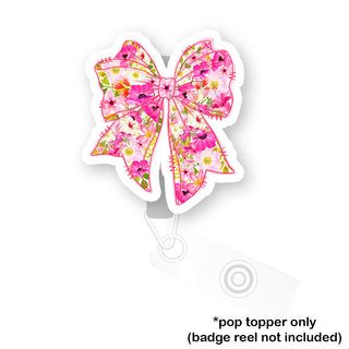 Spring Floral Bow Pop Topper