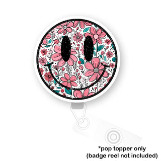 Floral Smiley Pop Topper