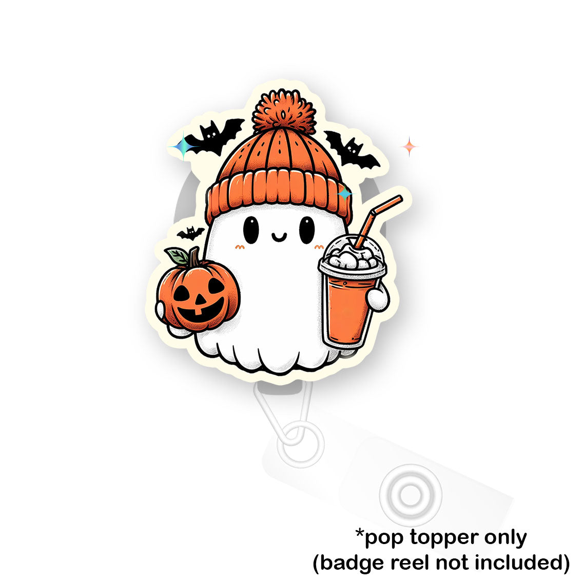 Pumpkin Ghost Vibes Pop Topper - Flex - Matte - Topperswap