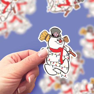 Frosty in Lights Sticker