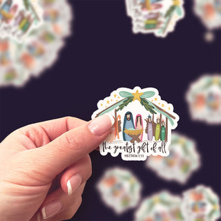 The Greatest Gift of All - Nativity Sticker