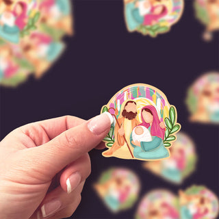 Holy Family Christmas Sticker