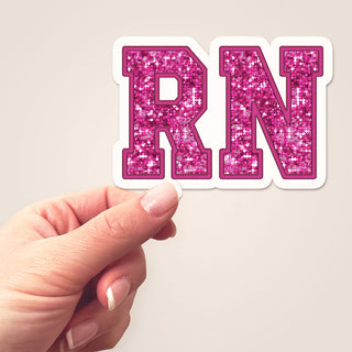 Glittery RN Sparkle Sticker
