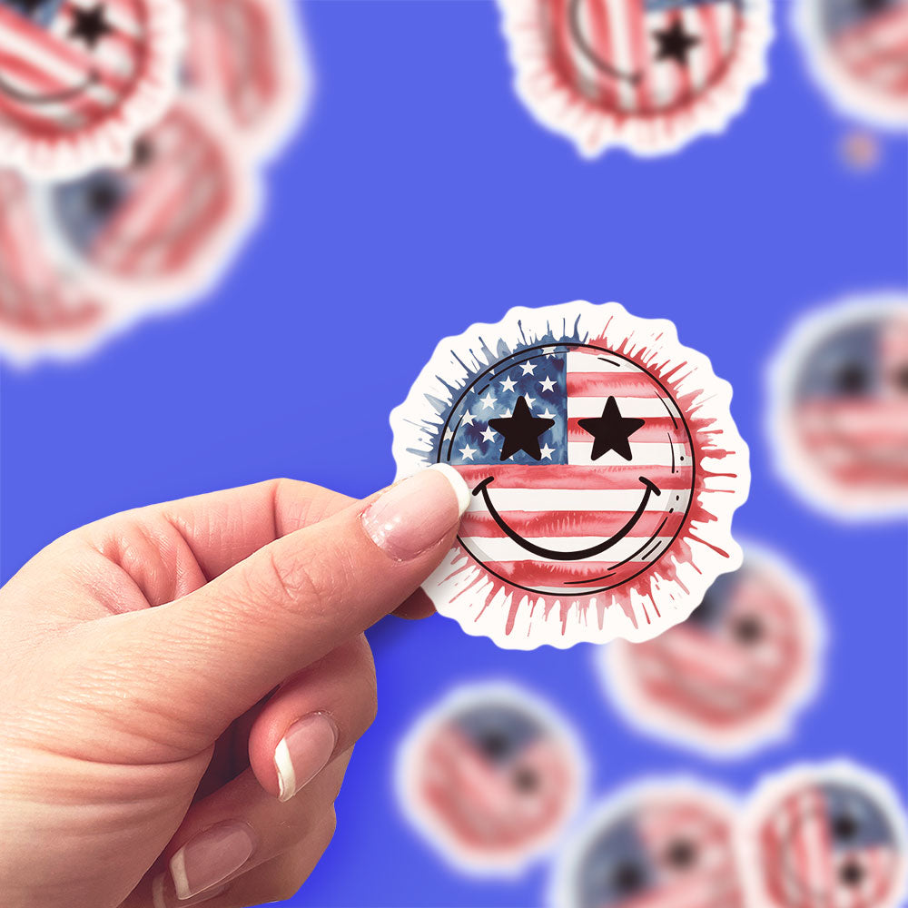 Star-Spangled Splash Sticker - Classic Shine - Topperswap