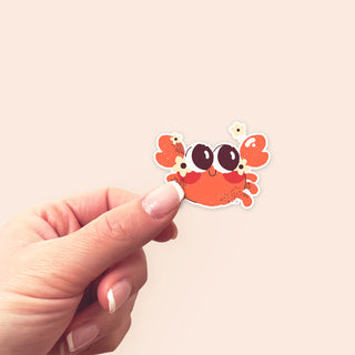 Cheerful Crab Sticker