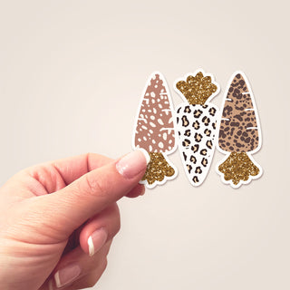 Leopard Carrot Chic Sticker