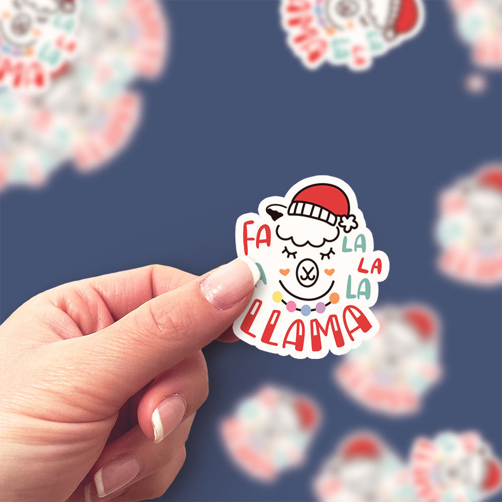 Fa La La Llama Joy Sticker - Classic Shine - Topperswap