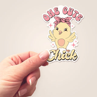 One Cute Chick Sticker