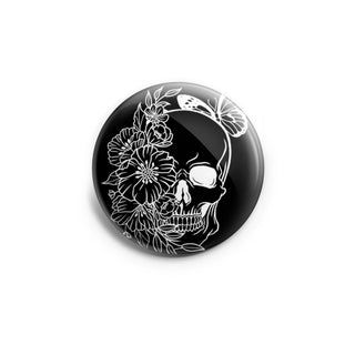 Skull X-Ray with Florals - Black Topper