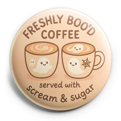 Custom Design – 2 yummy latte cups with ghosts and spider web stickers on th… - - Topperswap
