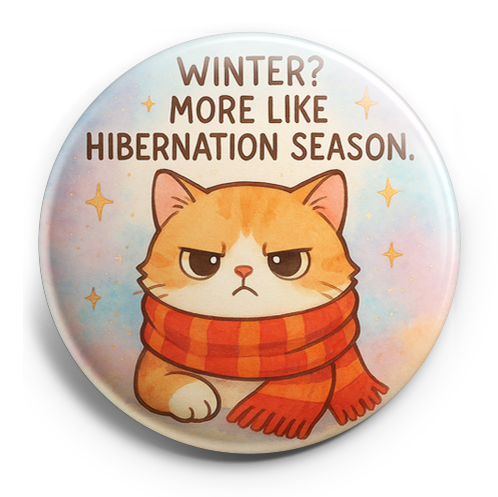 Custom Design – Grumpy cat with a scarf: 'Winter? More like Hibernation Seas… - - Topperswap