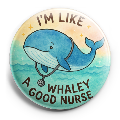Custom Design – A whale wearing a stethoscope in front of an ocean backgroun… - Topper