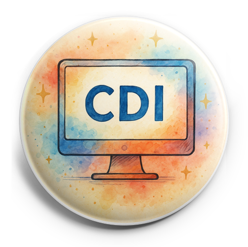 Custom Design – Computer screen with CDI on the display - Topper