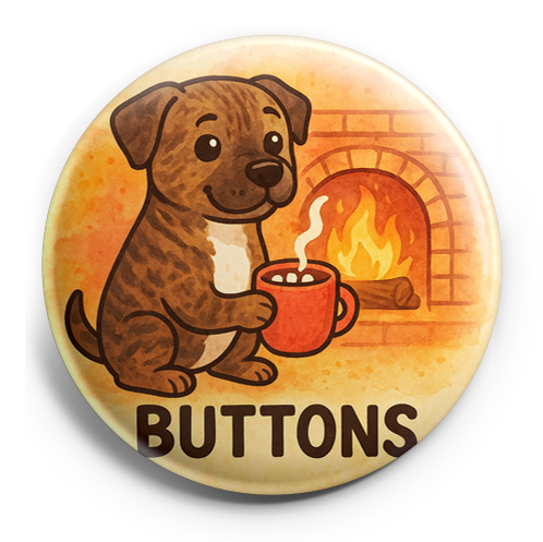 Custom Design – my pet sipping hot cocoa by a warm, crackling fireplace - Topper