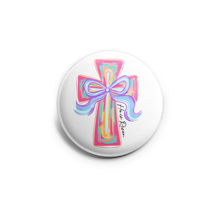 He Is Risen Watercolor Cross Topper