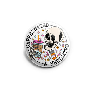 Caffeinated & Medicated Skull Topper