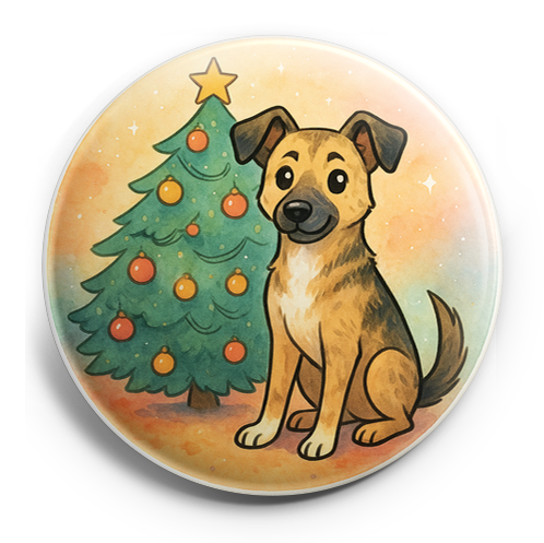 Custom Design – Sitting in front of Christmas tree - Topper