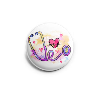 Watercolor Heart Stethoscope Topper