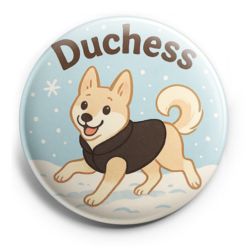 Custom Design – Duchess playing in the snow - Topper