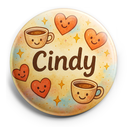 Custom Design – A personalized design prominently featuring the name "Cindy"… - Topper