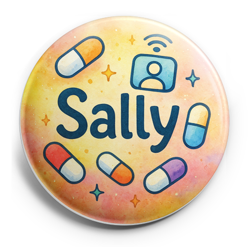 Custom Design – A personalized design prominently featuring the name "Sally"… - Topper