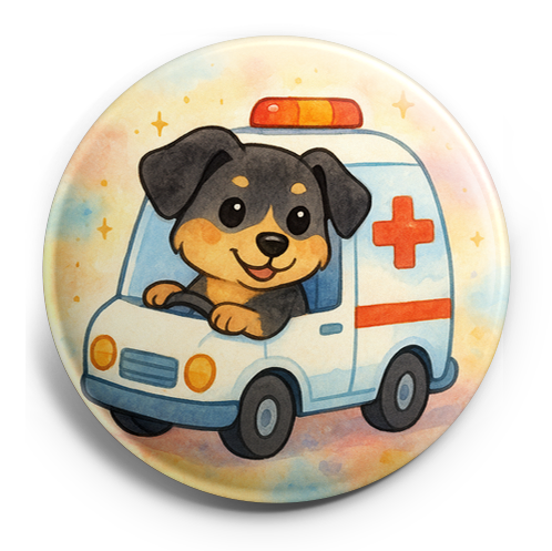 Custom Design – My pet driving ambulance - Topper (Regular) - Topperswap