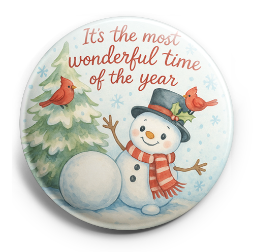 Custom Design – A cheerful watercolor Christmas scene featuring a snowman le… - - Topperswap