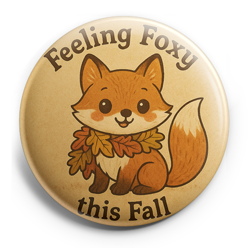 Custom Design – A fox wearing a scarf made of colorful autumn leaves, saying… - - Topperswap