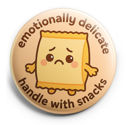 Custom Design – A snack bag with a sad character and text: “emotionally deli… - - Topperswap