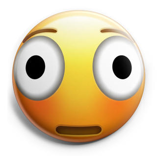 Flushed Face Emoji Topper