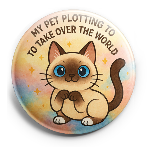 Custom Design – My pet plotting to take over the world and being extremely c… - Topper