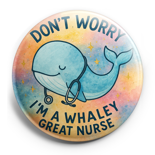 Custom Design – A whale wearing a stethoscope in front of a cosmic backgroun… - Topper