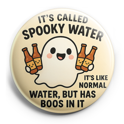 Custom Design – A cute cartoon ghost holding several beer bottles with a big… - - Topperswap