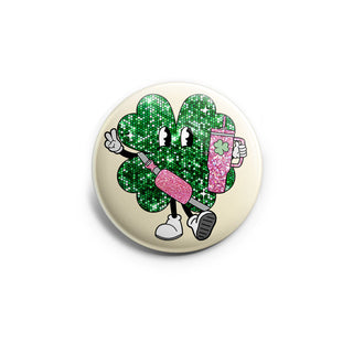 Glitter Shamrock Diva Topper